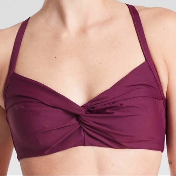 Athleta Other - 🆕 ATHLETA Plum Wine Twist Up Bikini Top
